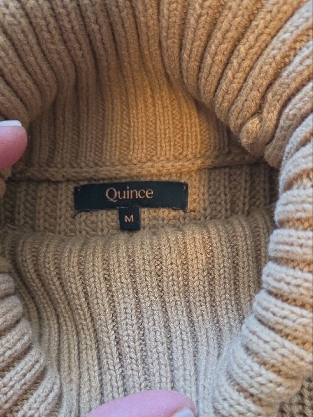 Quince 100% Organic Cotton Split Hem Turtleneck Sweater - Picture 5 of 6